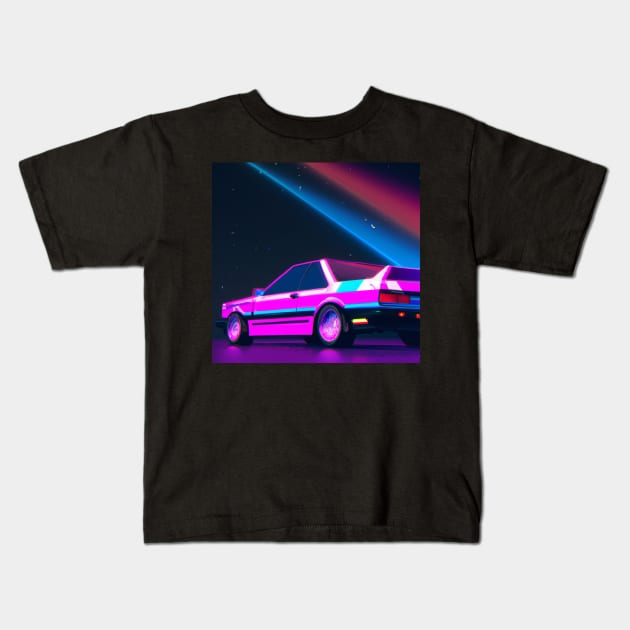 Boxy classic 80s sports car Kids T-Shirt by SJG-digital